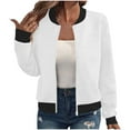 thumbnail image 5 of Mlzmgr Zip up Jackets for Women Long Sleeve Crew Neck Regular Fitted Business Casual Outwear Jackets, 5 of 8