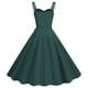 thumbnail image 5 of Vestido de fiesta sin mangas para mujer de los años 50: estampado floral, corte A, poliéster, cinturón extraíble, ropa de cóctel y fiesta, tallas S-XXL, contorno de pecho 88-104 cm, lavado a mano e, 5 of 5