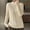 Beige, variant on Women's Knitted Pullover Sweater Long Sleeve Solid Color Fall Winter Crewneck Cozy Casual Warm Knit Top