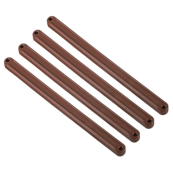 Drawer Slides, 4 Pack 235mm - Plastic Drawer Rails, Side Mounted Grooved Guide Rails for Cabinet Drawers (Brown)