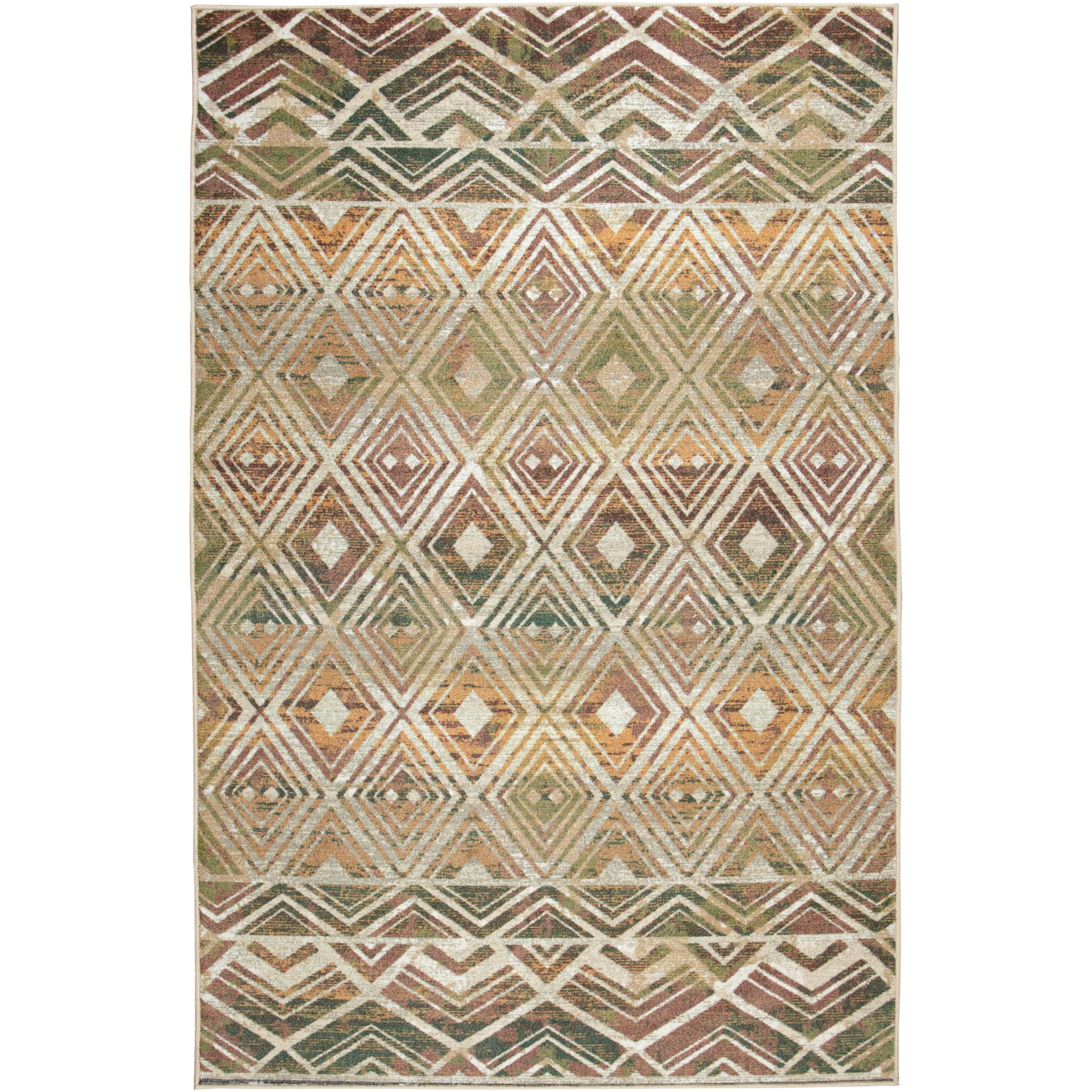 8'x10' Mohawk Home Prismatic Macon Earth Traditional Floral Precision Printed Area Rug Brown
