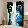 thumbnail image 3 of Manfei Boys Girls Video Game Curtains Pack of 2 (42x84 Each),Abstract Gradient Gamepads Curtains Blackout,Starry Sky Glitter Bedroom Curtains,Luxury Bedroom Decor, 3 of 6