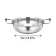 thumbnail image 3 of Ramen Noodle Pot,Flat Bottom Hot Pot Small Cooking Pot with Double Handles,Stainless Steel Everyday Pan,Cooking Pot for Soup Noodle Pasta, 3 of 6