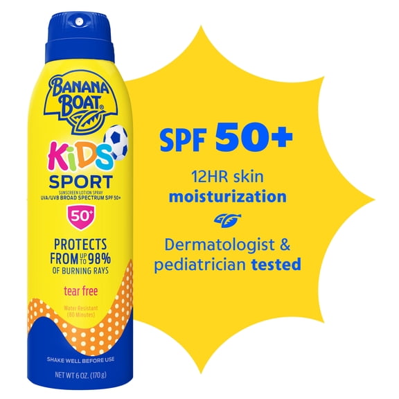 Banana Boat Kids Sport Sunscreen Spray Lotion SPF 50, 6oz
