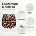 thumbnail image 6 of Lsque Brown Football On Black Printed Women's Running Shorts with Liner Pockets,Elastic Quick Dry Workout Athletic Gym Yoga Shorts,Womens High Waist Shorts-XX-Large, 6 of 9