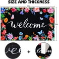 thumbnail image 2 of Spring Welcome Door Mat, Floral Front Doormats Home Entrance, Non Slip Doormat Rug with Rubber Backing, Absorbent Flowers Areas Mats for Entrance Outside Patio Indoor Outdoor, 17" x 30", 2 of 6