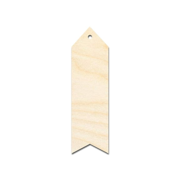 Unfinished Wood Wavy Simple Bookmark Shape 6" / 1/4"