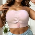 thumbnail image 2 of Versatile Front Closure Strapless Bra Everyday Comfort & Casual Wear; Supportive Wire-Free Ideal Push-Up For Smooth Invisible Look(Light Pink-H,XX-Large), 2 of 5