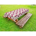 thumbnail image 1 of Pink and Green Outdoor Tablecloth, Geometric Retro Composition with Circles and Dots Spotty Pattern, Decorative Washable Fabric Picnic Table Cloth, 58 X 84 Inches,Dark Pink Green Black, by Ambesonne, 1 of 2