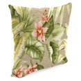 thumbnail image 5 of Jordan Manufacturing 18" x 18" Tahiti Sunrise Multicolor Floral Square Outdoor Throw Pillow (2 Pack), 5 of 11