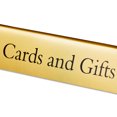thumbnail image 3 of Gold Metal Tabletop Cards & Gifts Sign, Gold, by Way To Celebrate, 3 of 6