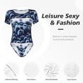 thumbnail image 6 of Balery Blueberry Women's Short Sleevee Crew Neck Bodysuit Tops Short Sleeve Tops Basic-Large, 6 of 9