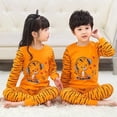 thumbnail image 1 of Conjunto de pijama de algodón para niños y niñas, ropa de dormir de dibujos animados, dinosaurio, gato, 4, 6, 8 y 9 años, para invierno, novedad, 1 of 4