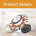 thumbnail image 3 of Sun Outdoor Clock with Thermometer and Hygrometer Combo, Silent No-Ticking Outdoor Wall Clock, Waterproof Quartz Clock for Patio, Living Room, Kitchen, Garden, 13 Inch, 3 of 8