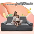 MOPHOTO Kids Couch Play Set, 10PCS Modular Kids Sofa Couch Nugget Couch Fold Out Couch Playhouse
