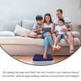 thumbnail image 4 of EeaseCA Inflatable Feet Rest Pillow Flocking PVC Foot Massage Stool Relax Cushion for Outdoor Travel (Grey & Blue), 4 of 7