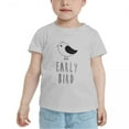 thumbnail image 2 of Early Bird Cute Toddler T Shirts for Boys Girls (Gray, 4T), 2 of 5