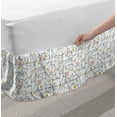 thumbnail image 2 of Geometric Bed Skirt, Shapes Illustration with Polka Dots Ovals Modernist Design, Elastic Bedskirt Dust Ruffle Wrap Around for Bedding Decor, 4 Sizes, Charcoal Grey Blush, by Ambesonne, 2 of 2