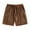Brown, variant on XDZJLR Men Shorts Casual High Street Fashion Trend Pleated Design Straight Leather Short Pants