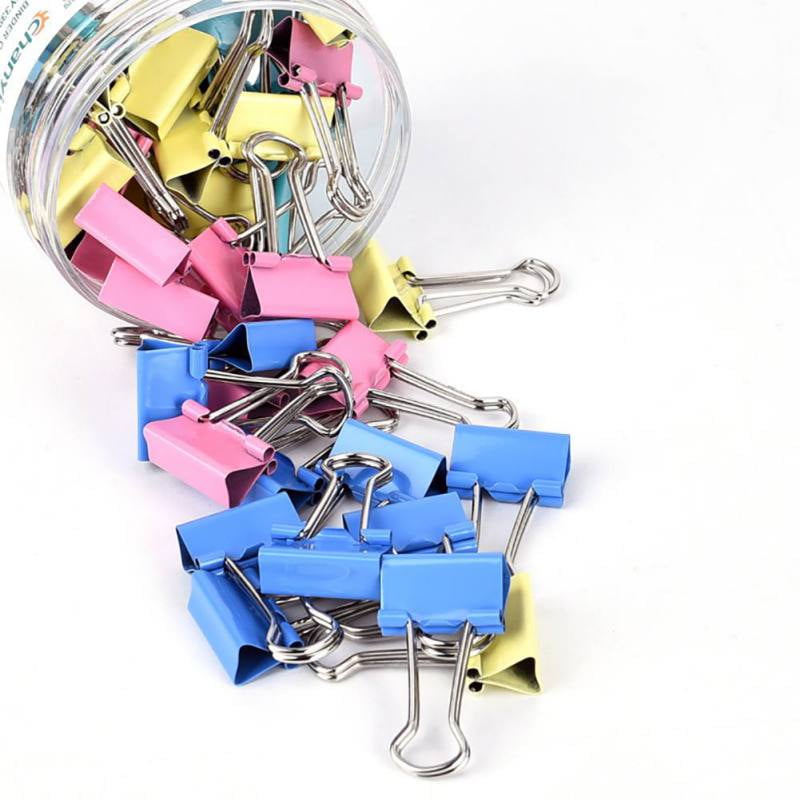 colored metal binder clips