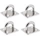 thumbnail image 5 of 4pcs M6 304 Stainless Steel Oblong Pad Eye Plate,marine Hardware Staple Hook Loop, 5 of 5