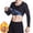 PU blue, painted silver, variant on Man Waist Trainer, Hot Neoprene Shirt Sauna Suit -Sweat Body Shaper Jacket Top Zipper Long Sleeve