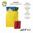 thumbnail image 6 of Jet Paper Bags [100 PCS] 10" x 5" x 12H“ YELLOW Colored Kraft Paper Shopping Bag with Twisted Handles for Gift, Merchandise, Birthday, Christmas, Wedding, Party Favor, Thank You and More, 6 of 11