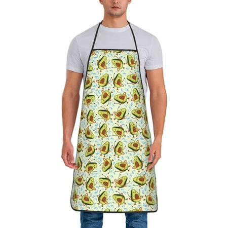 

Tideii Avocado Doing Sport for Tie-up Apron Unisex Waterproof and Stain-Resistant Bib Apron for Kitchen Garden Painting