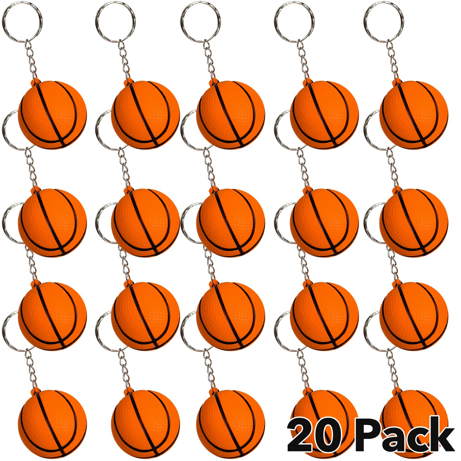 20 Pack Basketball Keychains,Basketball Theme Party Favors Supplies