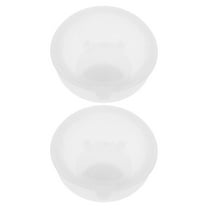 ELAYARD Leakproof Plastic Carafe Covers for Water Pitchers, White 2-Pack with Sealing Fits 1.6L and 1L Containers