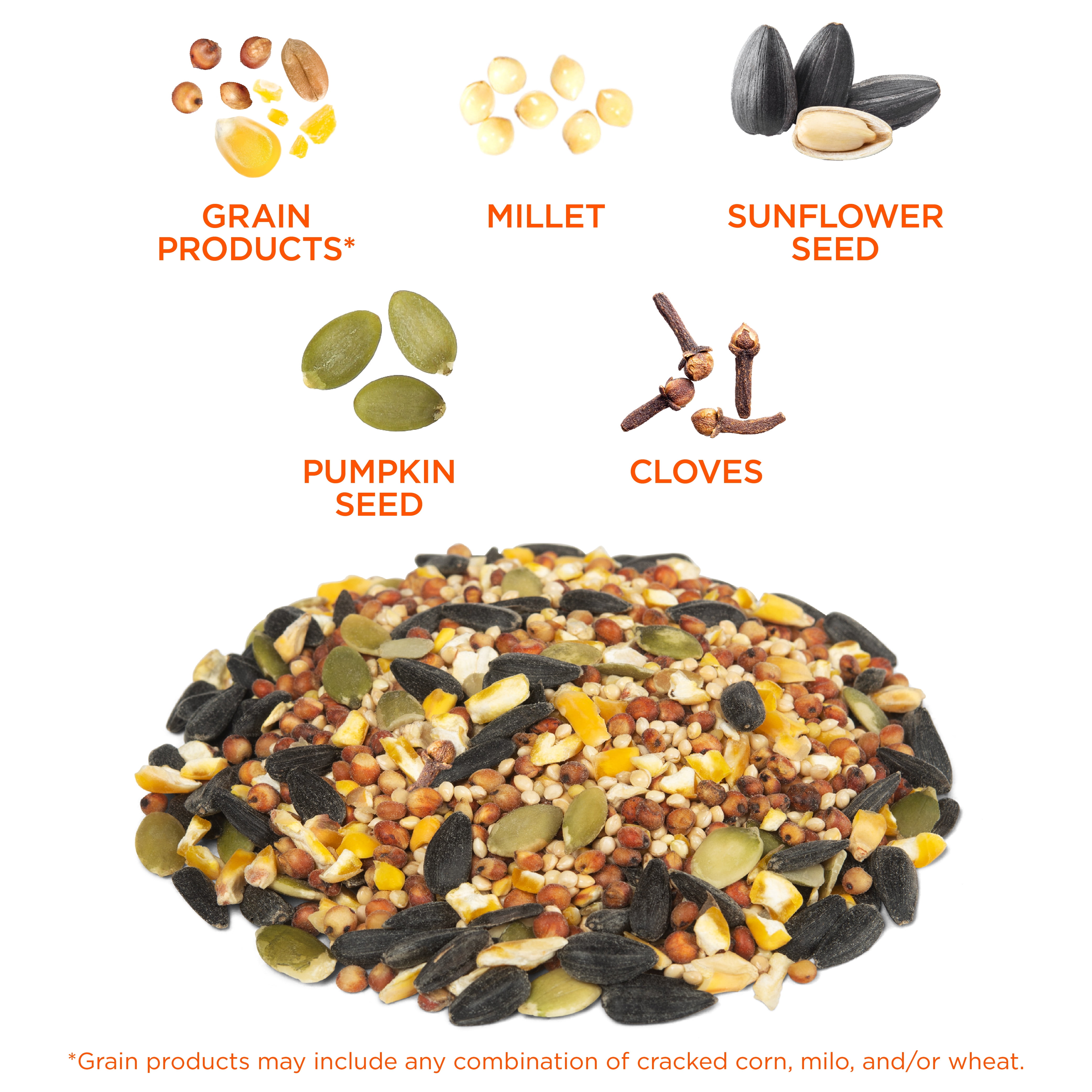 (3 pack) Audubon Park Pumpkin Spice Wild Bird Seed, Dry, 1 Count, 2 lb Bag