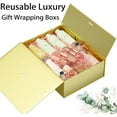 thumbnail image 4 of Gift Boxes With Lid 13" X 9" X 4", Deluxe Gift Box With Ribbon Greeting Card and Magnet Closure, Suitable for Wedding, Mother'S Day, Bridesmaid Gift, Graduation, Birthday, Etc.5 Pack Gold, 4 of 12