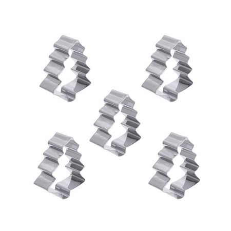 

NUOLUX 5pcs Santa Tree Shape Cookie Cutters Stainless Steel DIY Biscuits Mold Kitchen Baking Tool Mold Fondant Cake Mold Accessary for Handcraft Making Baking