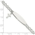 thumbnail image 5 of Sterling Silver Polished Cross Dangle Id Children's Bracelet (Width 7.35) (Length 6) - Jbsp, 5 of 5