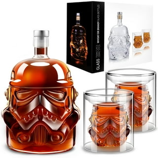 Yingluo Transparent Creative Whiskey Decanter Set With 4 Glasses,Flask  Carefe,Whiskey Carafe for Wine,Scotch,Bourbon,vodka,Liquor-750ml Gifts for  Men