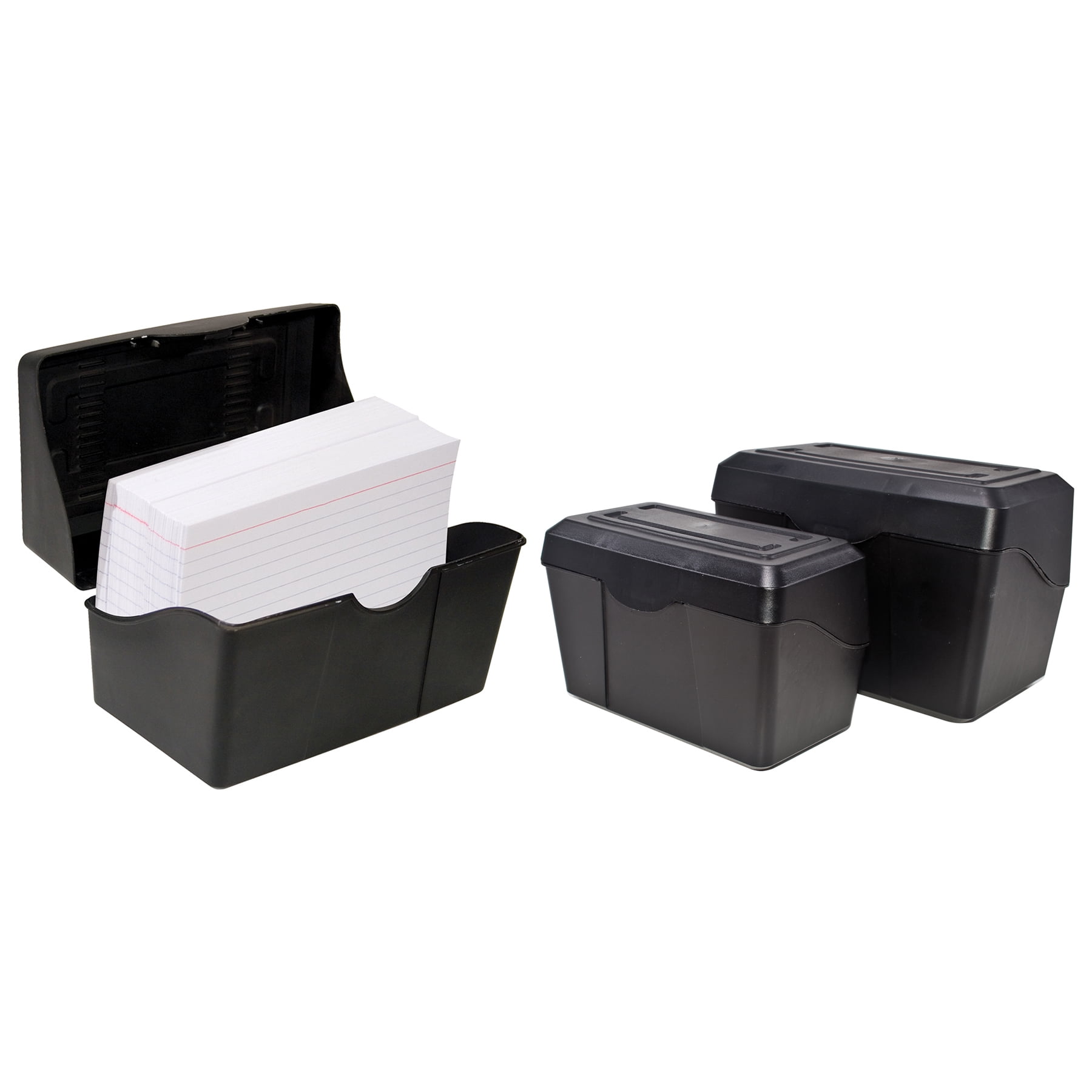 Innovative Storage Designs Black Index Card Holder, 4" x 6", Pack of 6