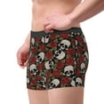 thumbnail image 2 of Uemuo Red Rose Skull Pattern Men's Boxer Briefs,Trunk Anti-Chafing,Comfortable, Durable, and Stylish Underwear-Medium, 2 of 9