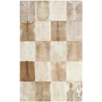 SAFAVIEH Studio Leather Shavonne Animal Area Rug, Beige/Brown, 4' x 6'