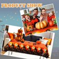 thumbnail image 2 of Orange Halloween Plastic Tablecloths,Halloween Disposable Tablecloths,Halloween Party Decoration Supplies Plastic Tablecloths54 x70 inches, 2 of 4