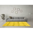 thumbnail image 3 of Ahgly Company Machine Washable Indoor Round Oriental Yellow Traditional Area Rugs, 7' Round, 3 of 4