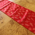 thumbnail image 3 of Brocade Table Runner Christmas Holiday Collection Glittery Trees Red, 3 of 3