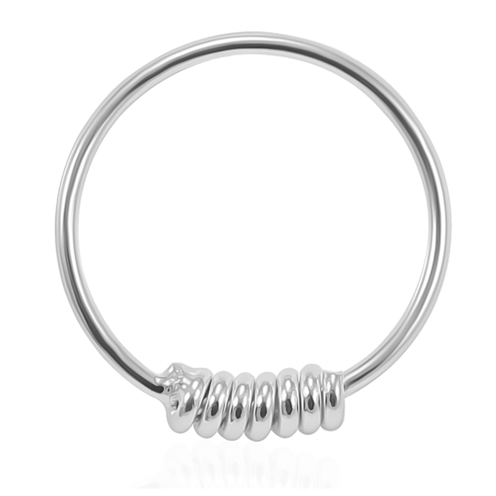 Surgical Steel Anchor Hoop Nose Ring Thin Jewelry 20 gauge 20g 8mm diameter 