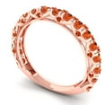 thumbnail image 2 of 3.13 ctw Wedding Band for Women - 18K Rose Gold Simulated Red Diamond Stackable Eternity Ring, 2 of 6