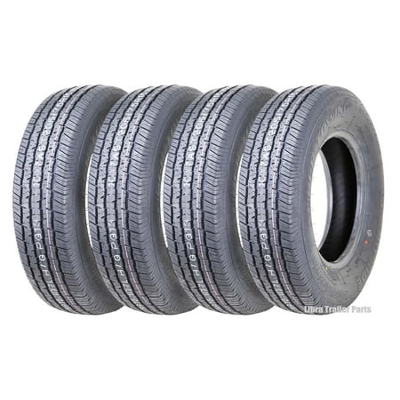 - 4 New Premium Grand Ride Trailer Tires ST 205 75R15 / 8PR Load Range D Steel Belted