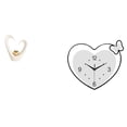thumbnail image 1 of Escultura de corazón, figura de escritorio, reloj de pared de cerámica, sin , acrílico, diseño silencioso, decoración creativa, adecuada para sa, 1 of 8