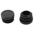 thumbnail image 1 of Unique Bargains 2 Pcs Antislip Plastic Round 22mm Dia Chair Foot Cover Table Furniture Leg Protector Balck, 1 of 1