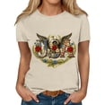 thumbnail image 4 of Vetsdori American Flag T Shirts for Women USA Years Anniversary Graphic Pullover Short Sleeve Red White and Blue Summer Casual,Independence Day 4th of July Womens Shirts Crew Neck, 4 of 5