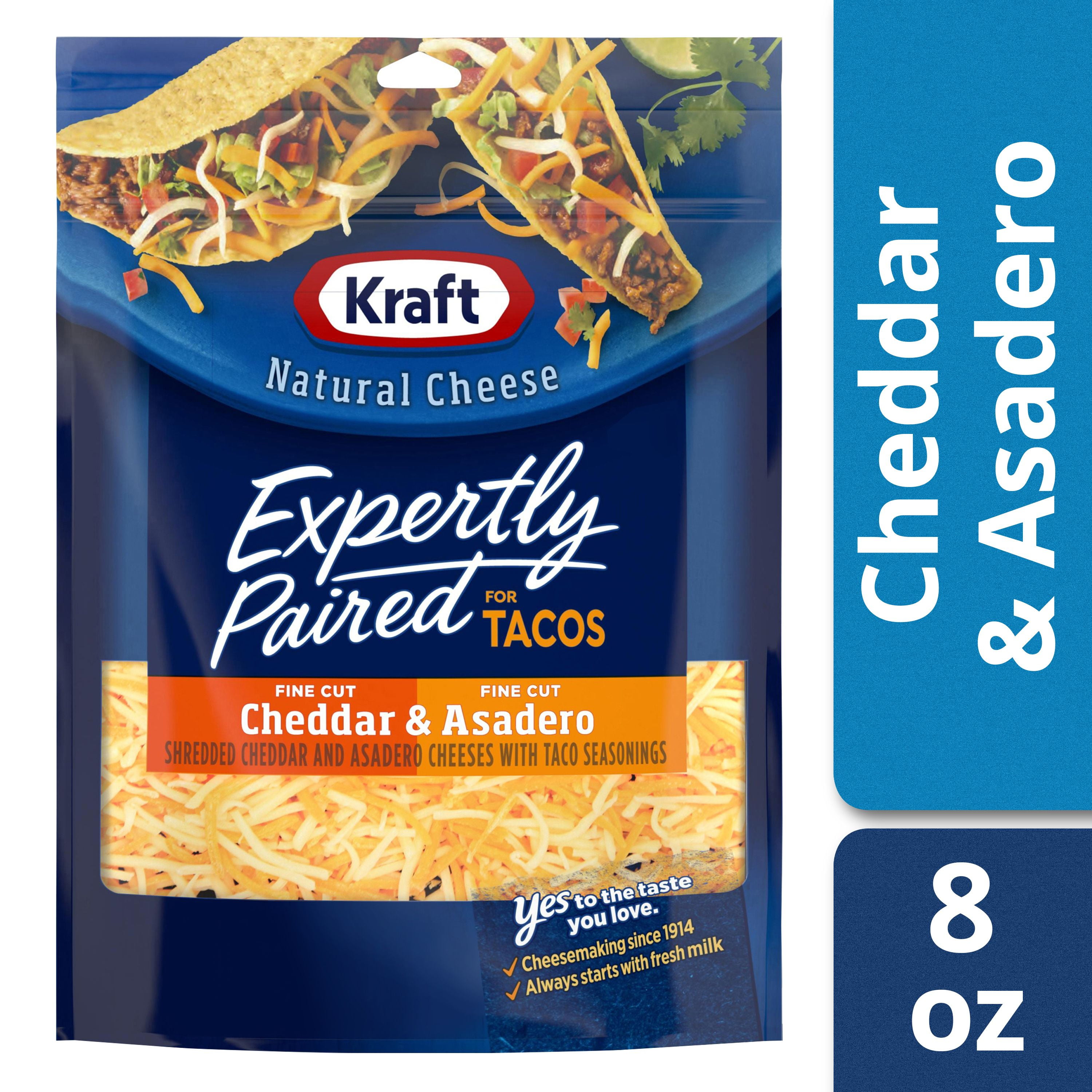 Kraft Expertly Paired Cheddar and Asadero Shredded Cheese, 8 oz Bag