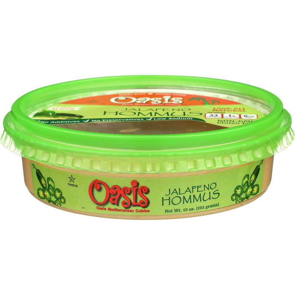 Oasis Mediterranean Cuisine Jalapeno Hommus, 10 Ounce -- 12 per case