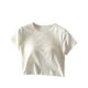 thumbnail image 2 of Fiudx Liquidación de Ahorros de Verano Moda Casual Mujer Cuello Redondo Verano Color Sólido Regular Manga Corta Mujer, 2 of 3